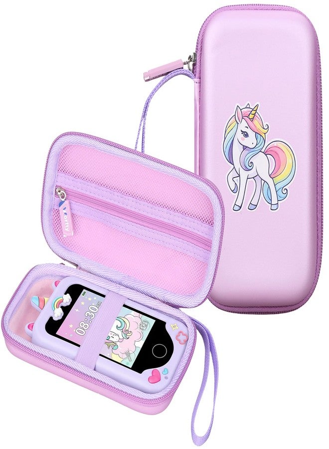 worfty Kids Smart Phone Case for Luoba for WEOLULI for Luyiilo Toddler Girl Cell Mobile Phones, Purple Unicorn Kids Smart Phone Case(Box Only) - Image 1